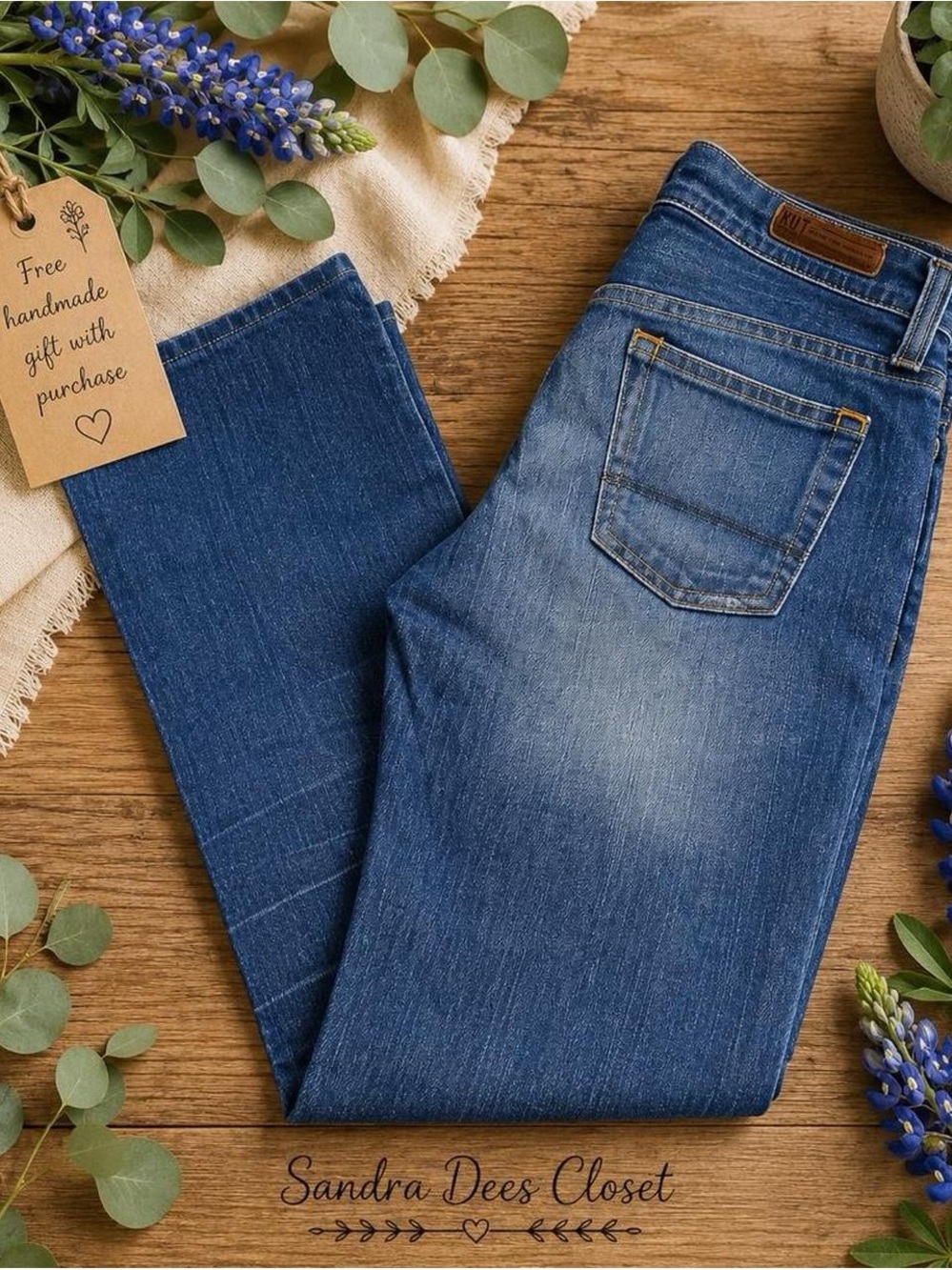 Ralph Lauren Women's stretch Kelly Jeans in Medium Blue Wash